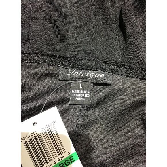 Intrigue Black White Tie Back Prom Dress Large - Picture 5 of 8